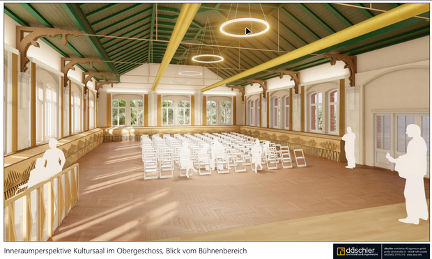 visualisierung saal daeschler architekten